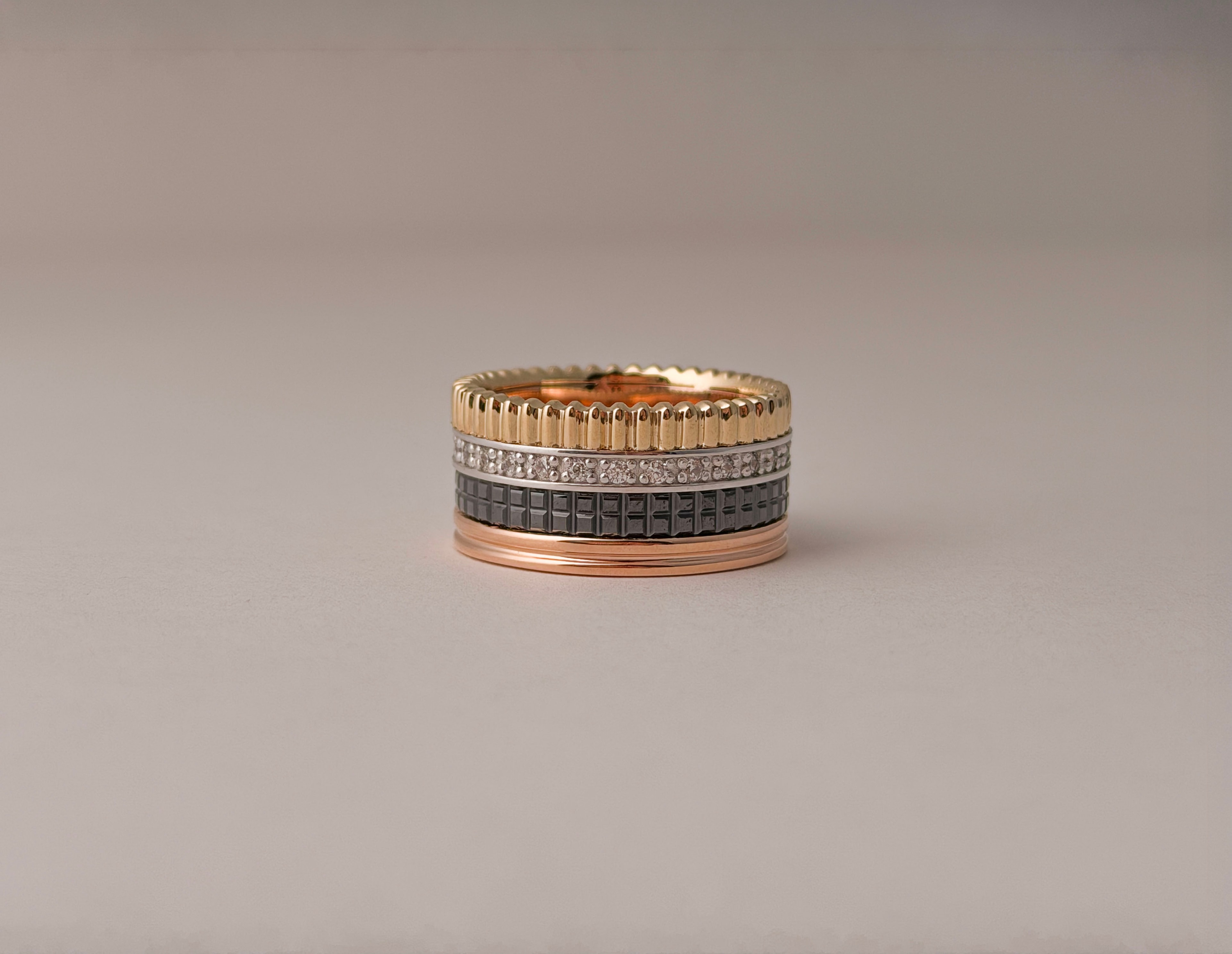 콰트로 클래식 라지 링 파베 - 세라믹